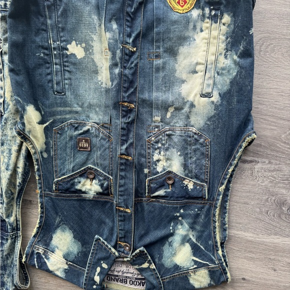 Akademiks Blue Distressed Jean Shorts - Picture 3 of 3